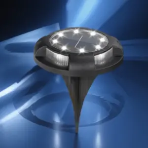 Black Solar Garden Light 12 LEDs 10-12H IP65 17 Sa4903dab97424aa1a8710786d2488b755