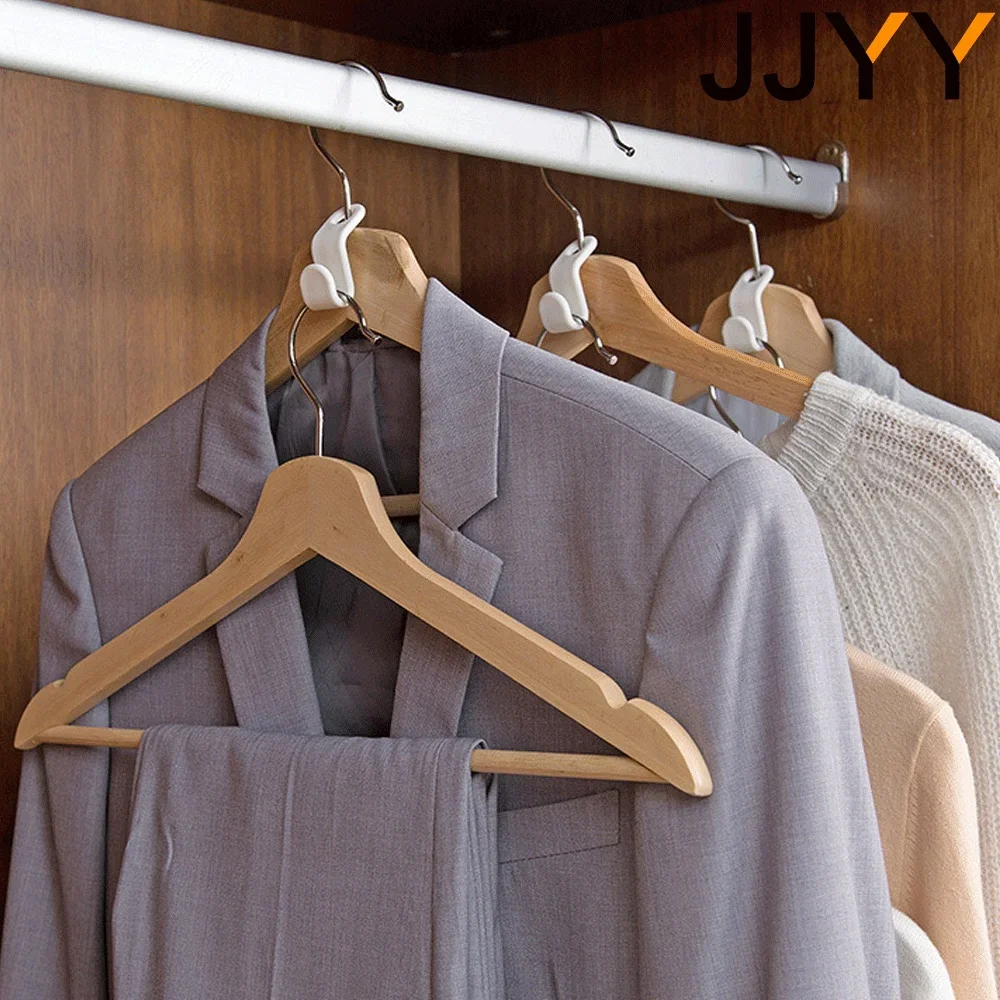 White Plastic Hanger Attachment Hooks Set 3 White Plastic Hanger Attachment Hooks Set - Image 3