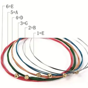Colorful Acoustic Guitar Strings Set for Various Guitars 10 Sa4db178696334a85a8597bfca54d63e9O