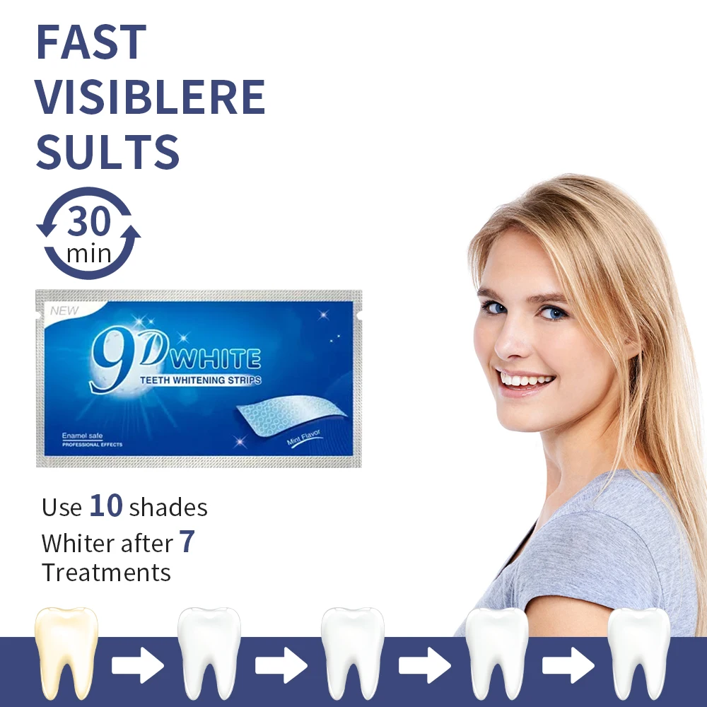 9D Blue Teeth Whitening Strips Kit 6 9D Blue Teeth Whitening Strips Kit - Image 6