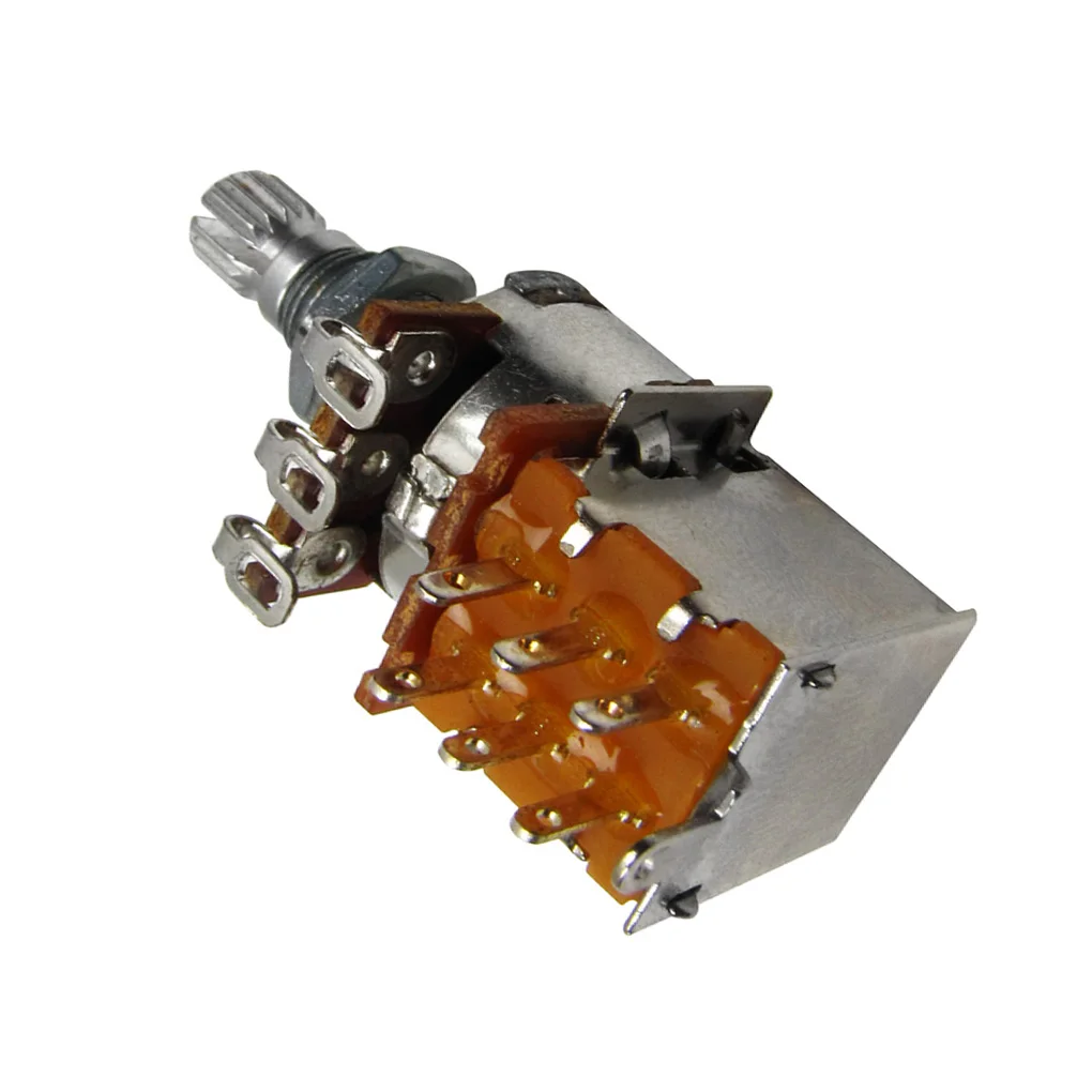 Silver Push Pull Guitar Potentiometers Set 2 Silver Push Pull Guitar Potentiometers Set - Image 2