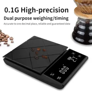 Black Digital Coffee Scale with Timer 10 Sa57cf743c2294dc9a1b6d1bbdd808cf3s
