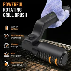 Cordless Electric Grill Brush with 2600mAh Battery