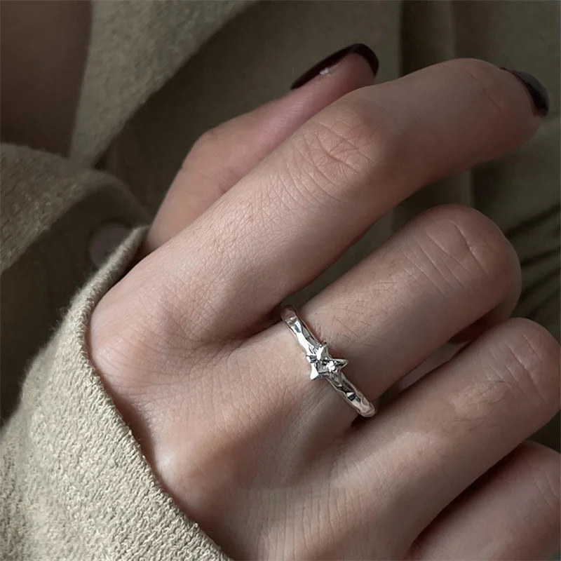 Vintage Silver Star Geometric Ring for Men and Women 5 Vintage Silver Star Geometric Ring for Men and Women - Image 5