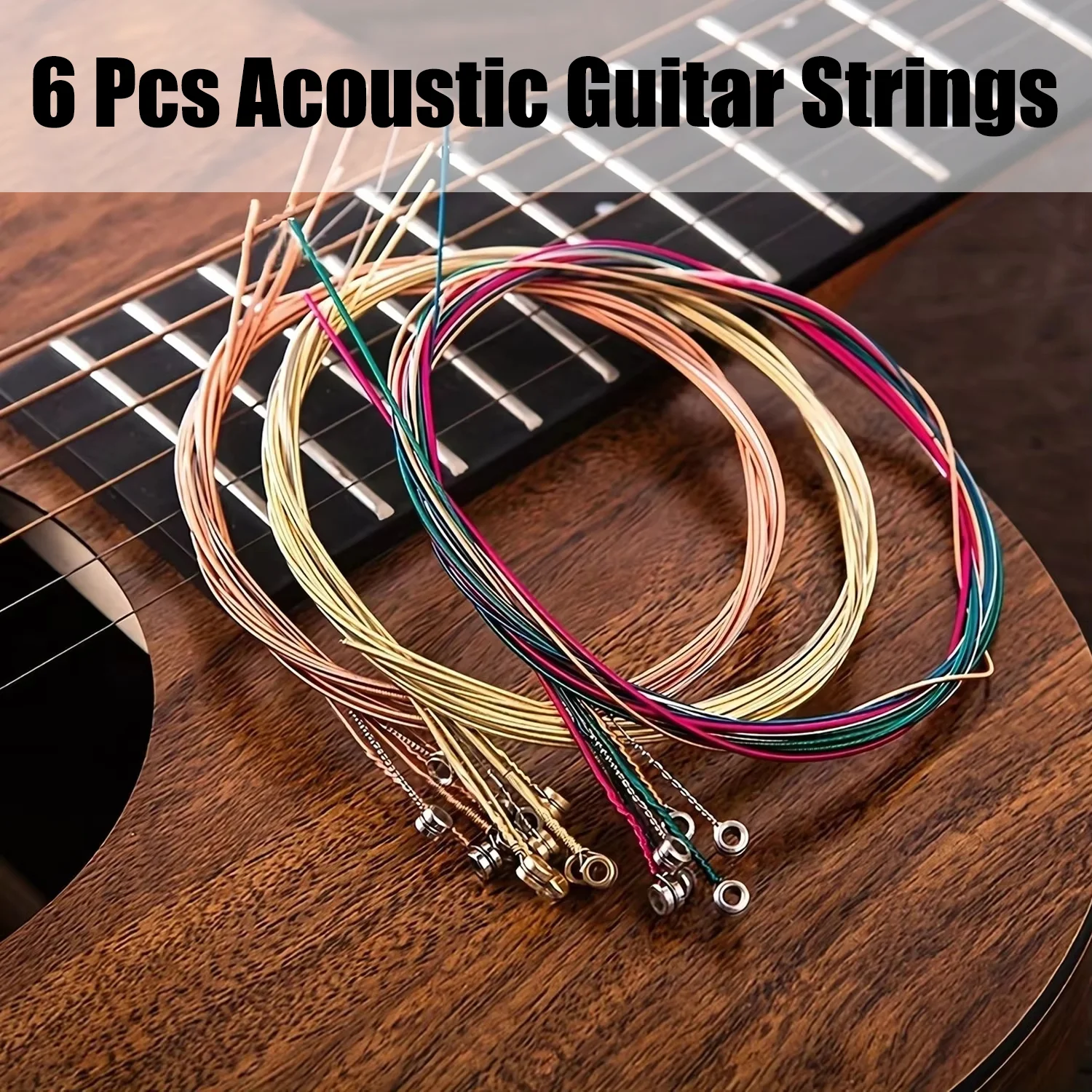 Colorful Acoustic Guitar Strings Set for Various Guitars 1 Colorful Acoustic Guitar Strings Set for Various Guitars