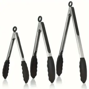 Heavy Duty Stainless Steel Kitchen Tongs Set