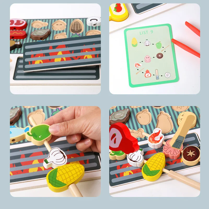 Children's Wooden BBQ Grill Play Set 5 Children's Wooden BBQ Grill Play Set - Image 5