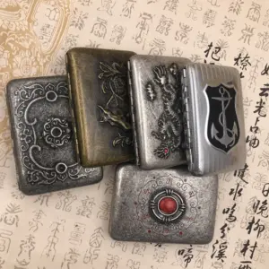 Vintage Brass Dragon Cigarette Case with Embossed Design 14 Sa8184eab1a154b489625e5eb5ed6c697X