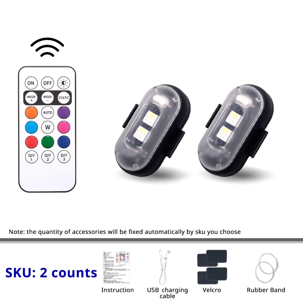 Rechargeable RGB LED Footwell Lights for Vehicles 6 Rechargeable RGB LED Footwell Lights for Vehicles - Image 6