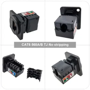 Set of 10 Panel-Mount RJ45 Ethernet Connectors 14 Sa90ce4661f0c406ea98841555239eb85h