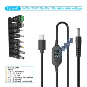 USB-C to DC Power Cable 140W, 100cm 18 Sa98702d67aeb4260aa7d6f0814357dc9s