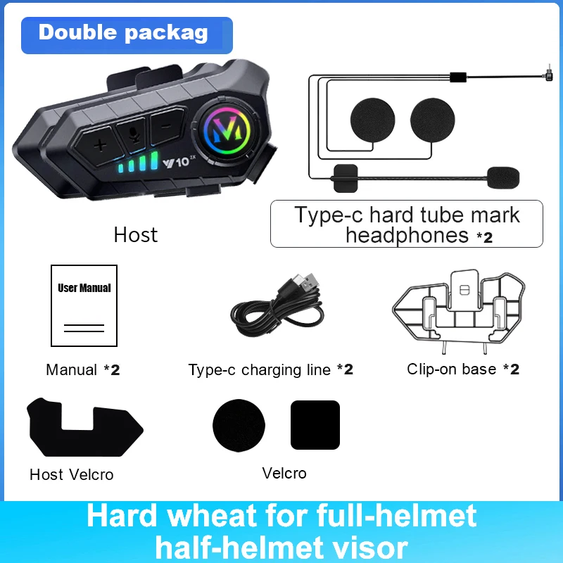 Y10-2X Bluetooth Motorcycle Helmet Headset 10 Y10-2X Bluetooth Motorcycle Helmet Headset - Image 10
