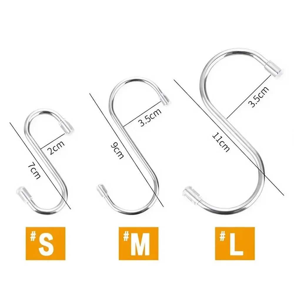 Stainless Steel S-Hooks Set — 3 Sizes 6 Stainless Steel S-Hooks Set — 3 Sizes - Image 6