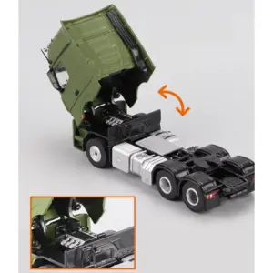 Military Green Diecast Truck Trailer Model 1:64 Scale 12 Saa5682f16edd470a916485163d163ebfq