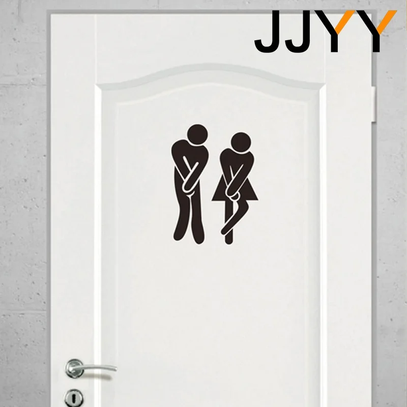 Bathroom Humor Man and Woman Wall Decals 5 Bathroom Humor Man and Woman Wall Decals - Image 5