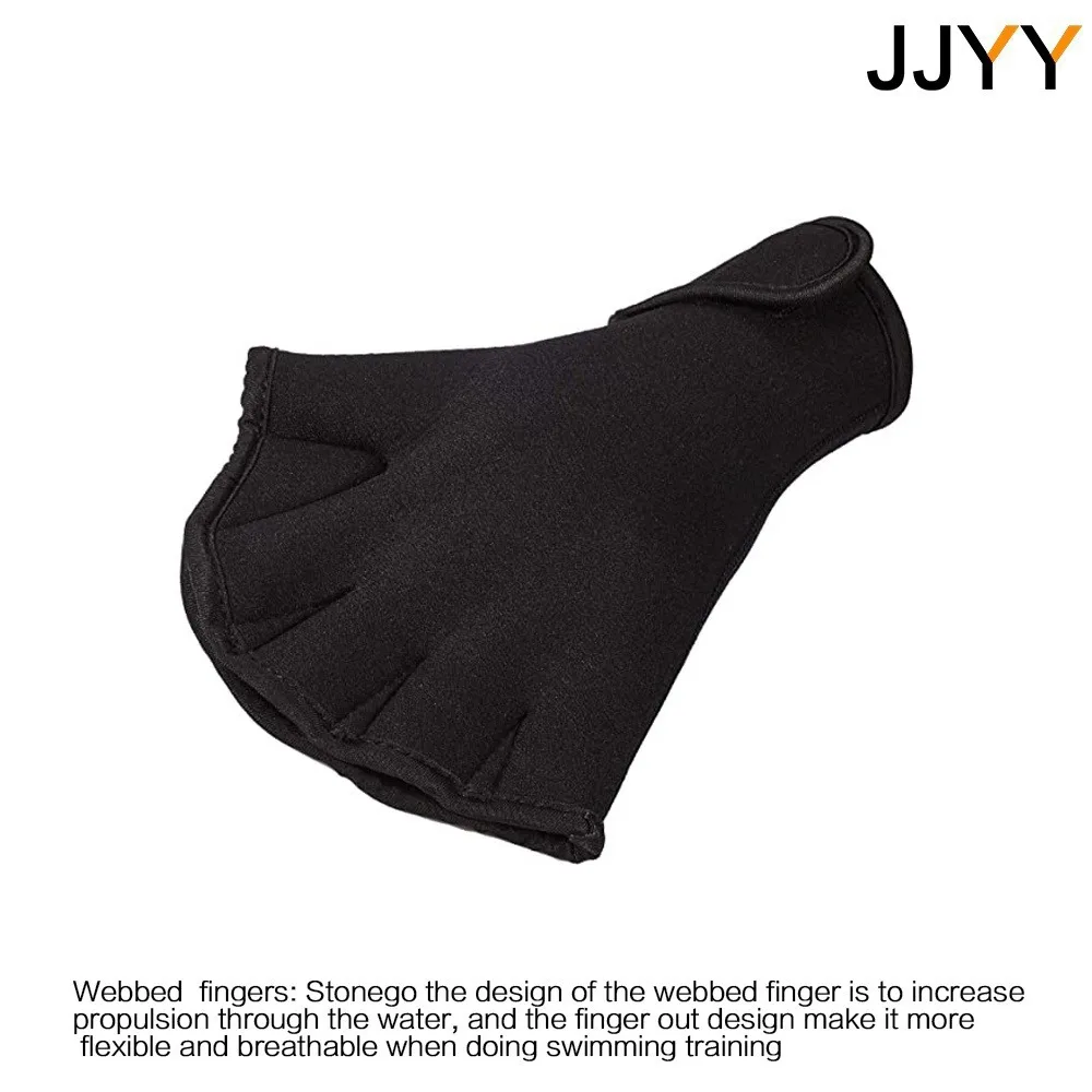 Blue Water-Resistant Swim Gloves with Webbed Fingers 3 Blue Water-Resistant Swim Gloves with Webbed Fingers - Image 3