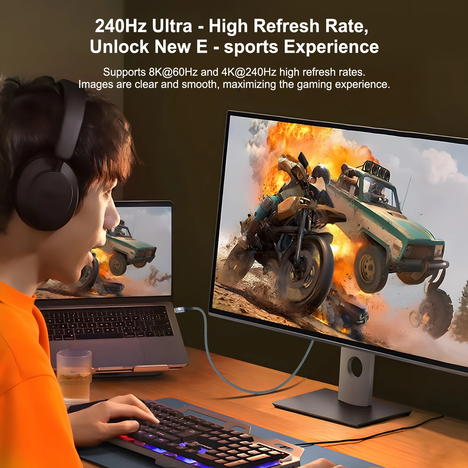 Premium HDMI 2.1 Cable for 8K & 4K Gaming 5 Premium HDMI 2.1 Cable for 8K & 4K Gaming - Image 5