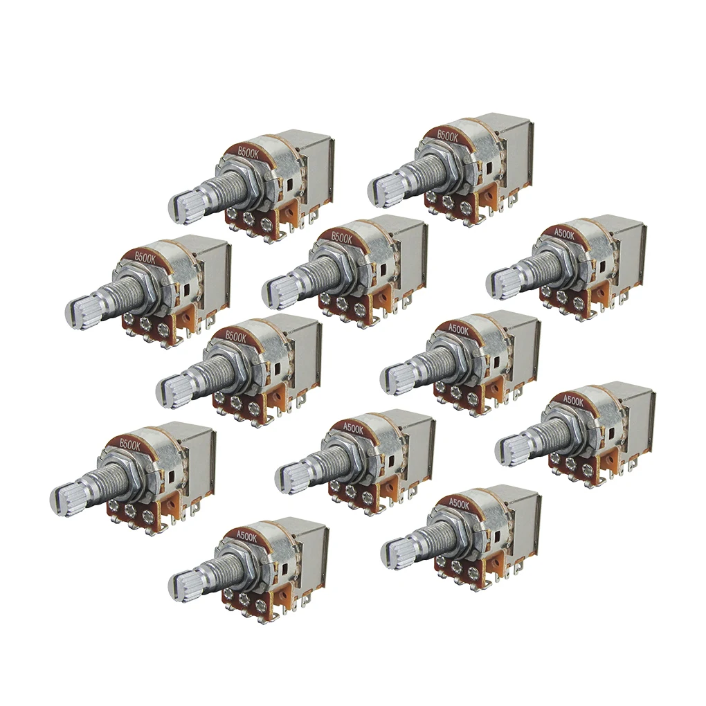 Silver Push Pull Guitar Potentiometers Set 10 Silver Push Pull Guitar Potentiometers Set - Image 10