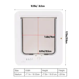 White Smart Cat Door with Sensing Tech 10 Sad398033872e46e7bf3e2ea97aba632ch