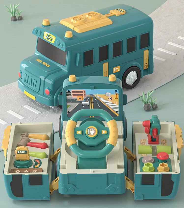 Children's Deformed School Bus Puzzle Toy Set 9 Children's Deformed School Bus Puzzle Toy Set - Image 9