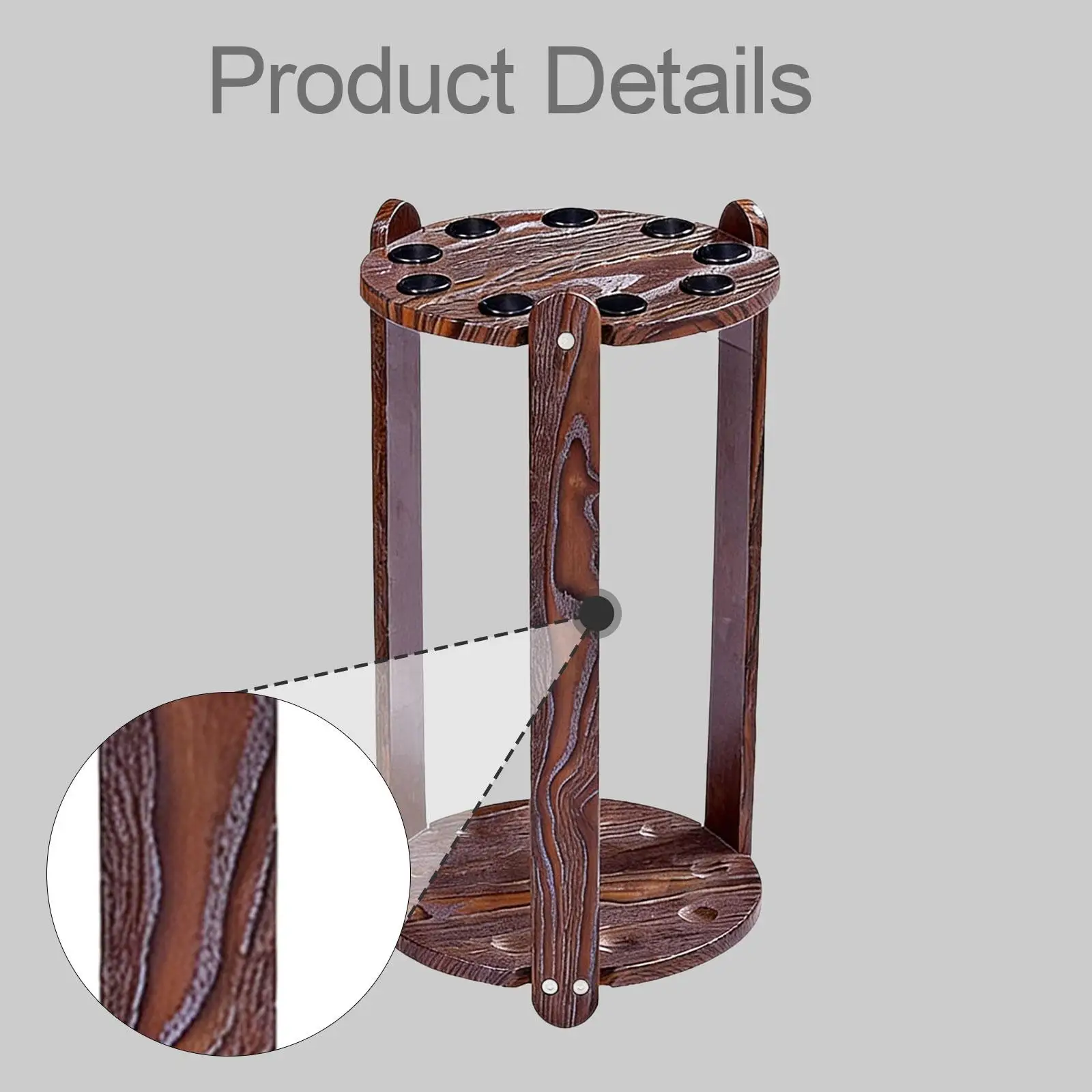 Elegant Wooden Pool Cue Rack by Sunnimix 5 Elegant Wooden Pool Cue Rack by Sunnimix - Image 5