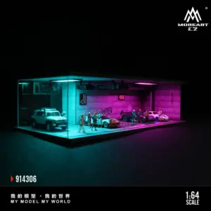 Futuristic 1:64 Neon Car Scene Diorama