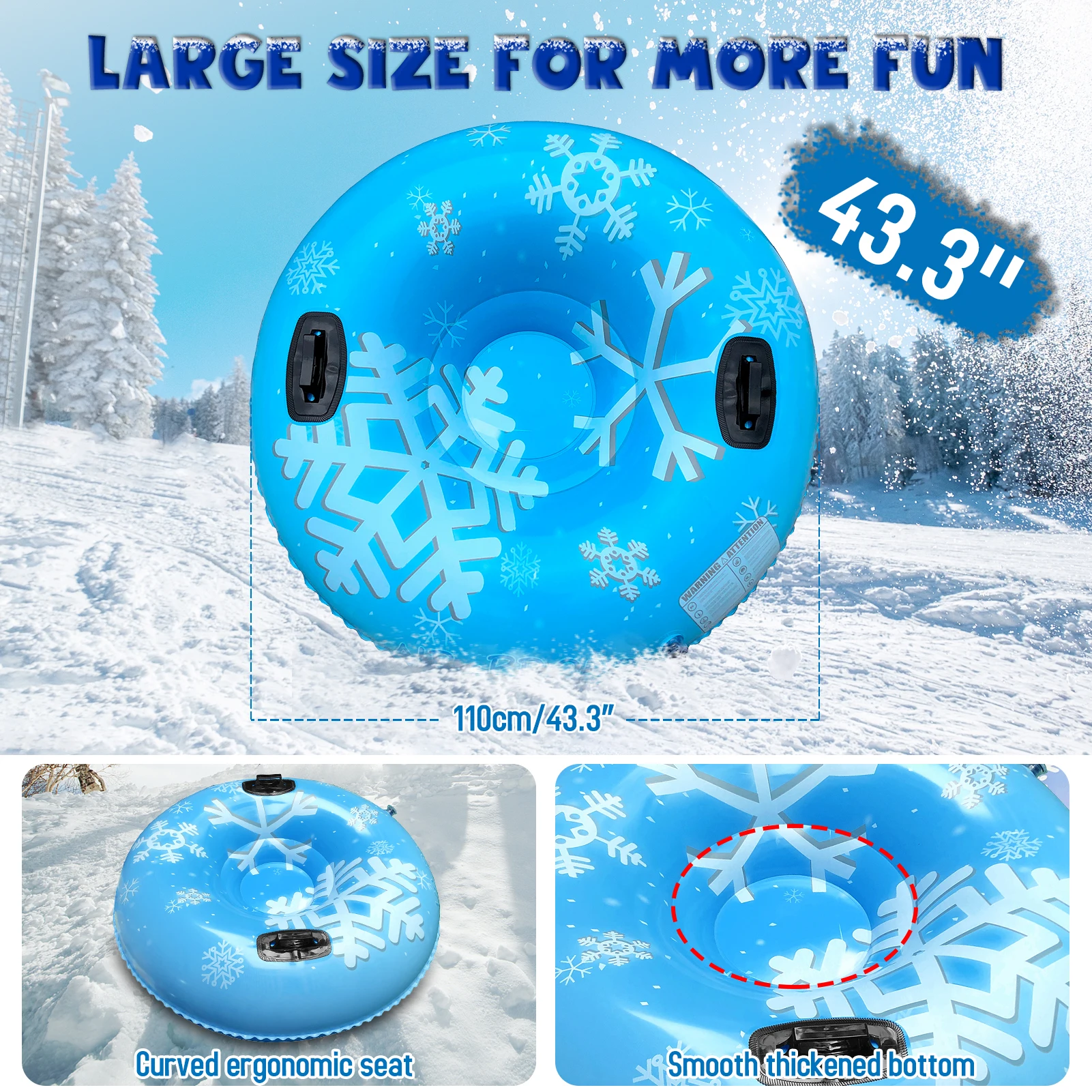 Vibrant Inflatable Snow Tube for Winter Fun 3 Vibrant Inflatable Snow Tube for Winter Fun - Image 3