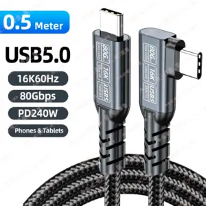 Thunderbolt 5 USB-C Data Cable 80Gbps 240W 16 Saf07c19fd67a450787ff012175dffc08y
