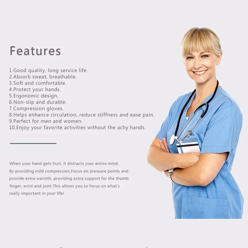 Gray Compression Arthritis Glove for Adults 5 Gray Compression Arthritis Glove for Adults - Image 5