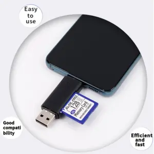 Sleek Black USB-C Multifunction Card Reader 13 Saf1db7b5b4e845d99c72edb4ef422605T