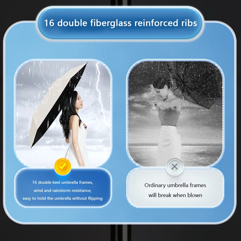 Automatic Xiaomi Umbrella 8,000mm Wind-Resistant 5 Automatic Xiaomi Umbrella 8,000mm Wind-Resistant - Image 5