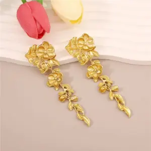 Vintage Gold Drop Earrings with Botanical Motifs 8 Safd5b817a26f4210a538a4419af64accO