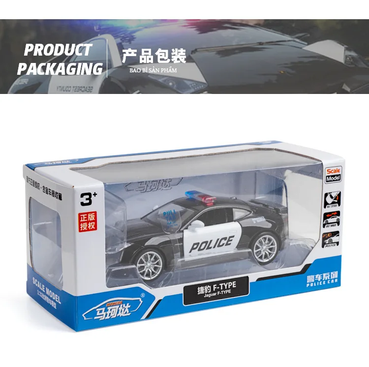 MAKEDA 1:32 Alloy Police Car Model 5 MAKEDA 1:32 Alloy Police Car Model - Image 5
