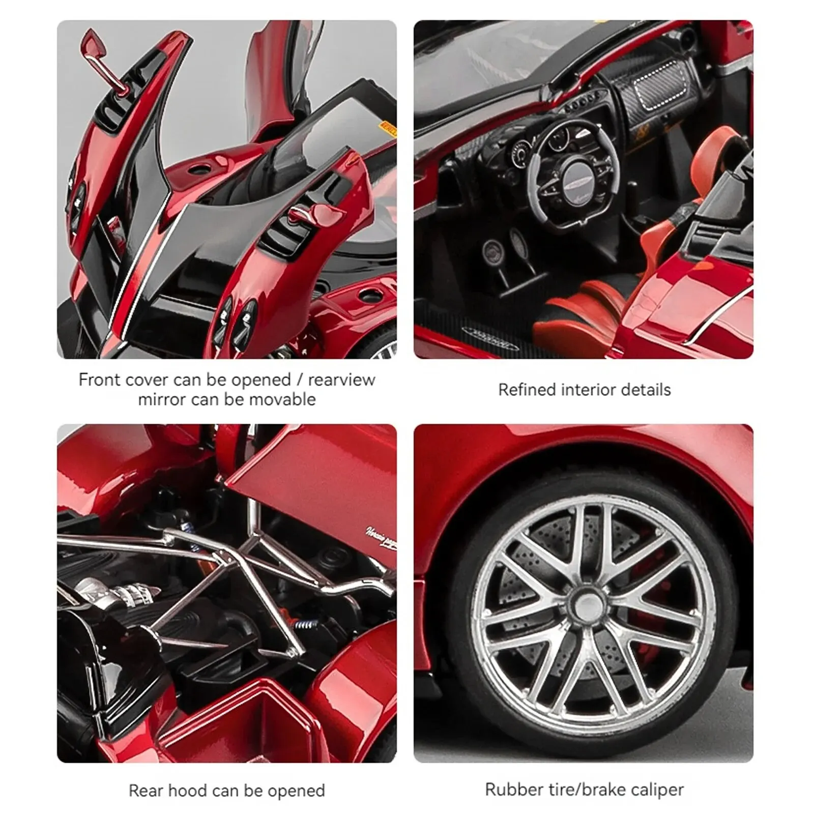 Pagani Huayra BC 1:18 Diecast Model in Candy Blue 6 Pagani Huayra BC 1:18 Diecast Model in Candy Blue - Image 6