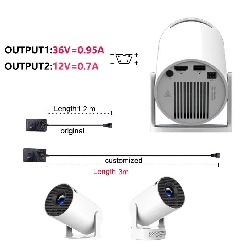HY300pro+ Power Extension Cable 1.2m/3m 4 HY300pro+ Power Extension Cable 1.2m/3m - Image 4