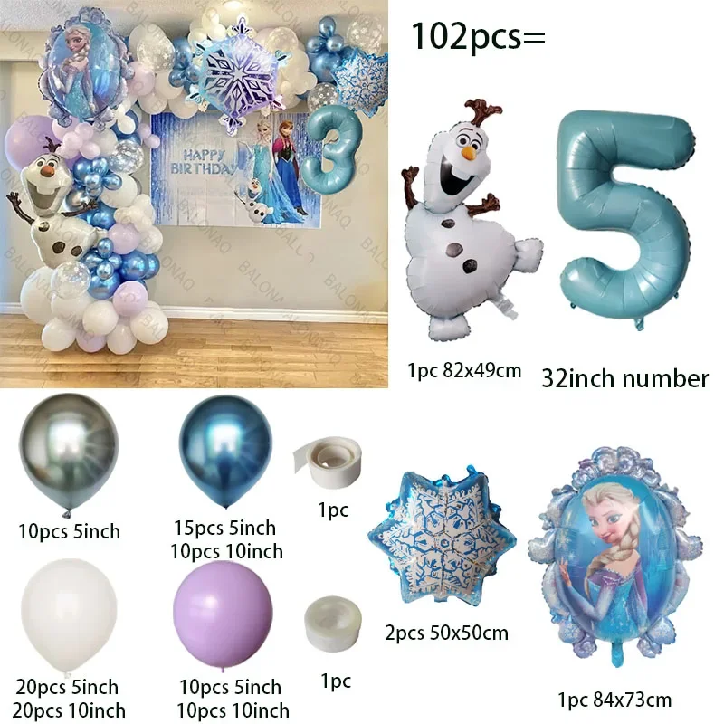 Frozen Themed Foil Balloon Set for Celebrations 6 Frozen Themed Foil Balloon Set for Celebrations - Image 6