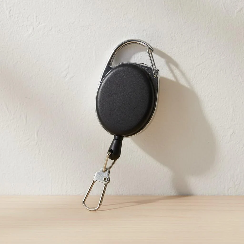 Black Retractable Keychain with Alloy Frame 9 Black Retractable Keychain with Alloy Frame - Image 9