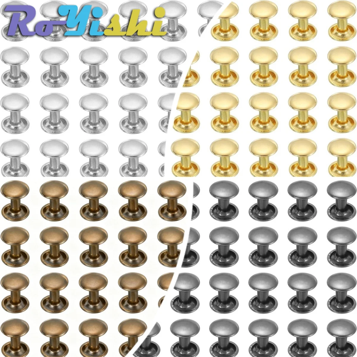 Iron Rivets Set for Leather and Crafts 1 Iron Rivets Set for Leather and Crafts