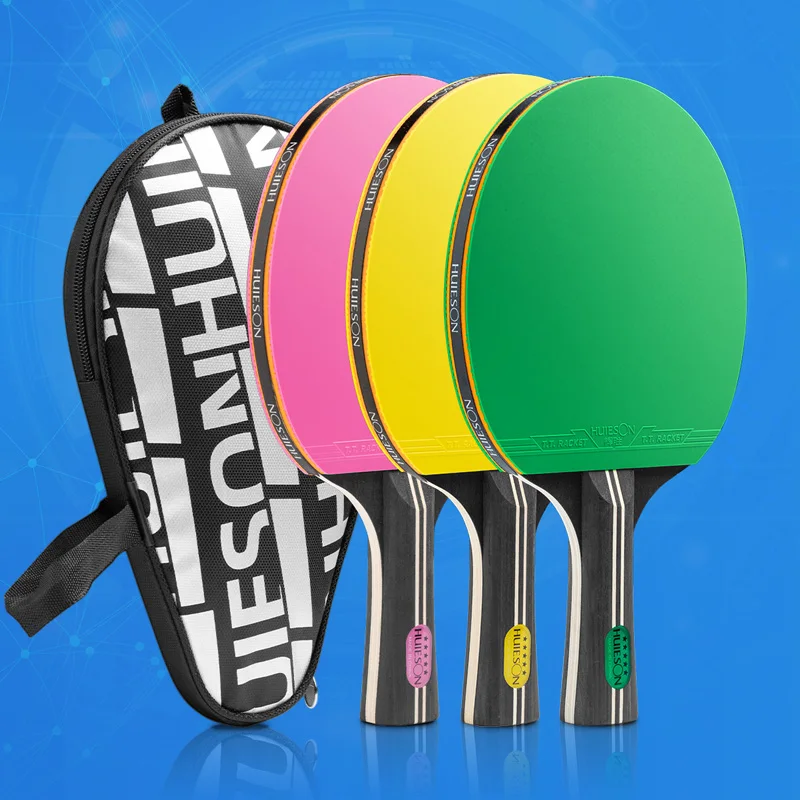 Vibrant 7-Layer Wood Table Tennis Racket Set 2 Vibrant 7-Layer Wood Table Tennis Racket Set - Image 2