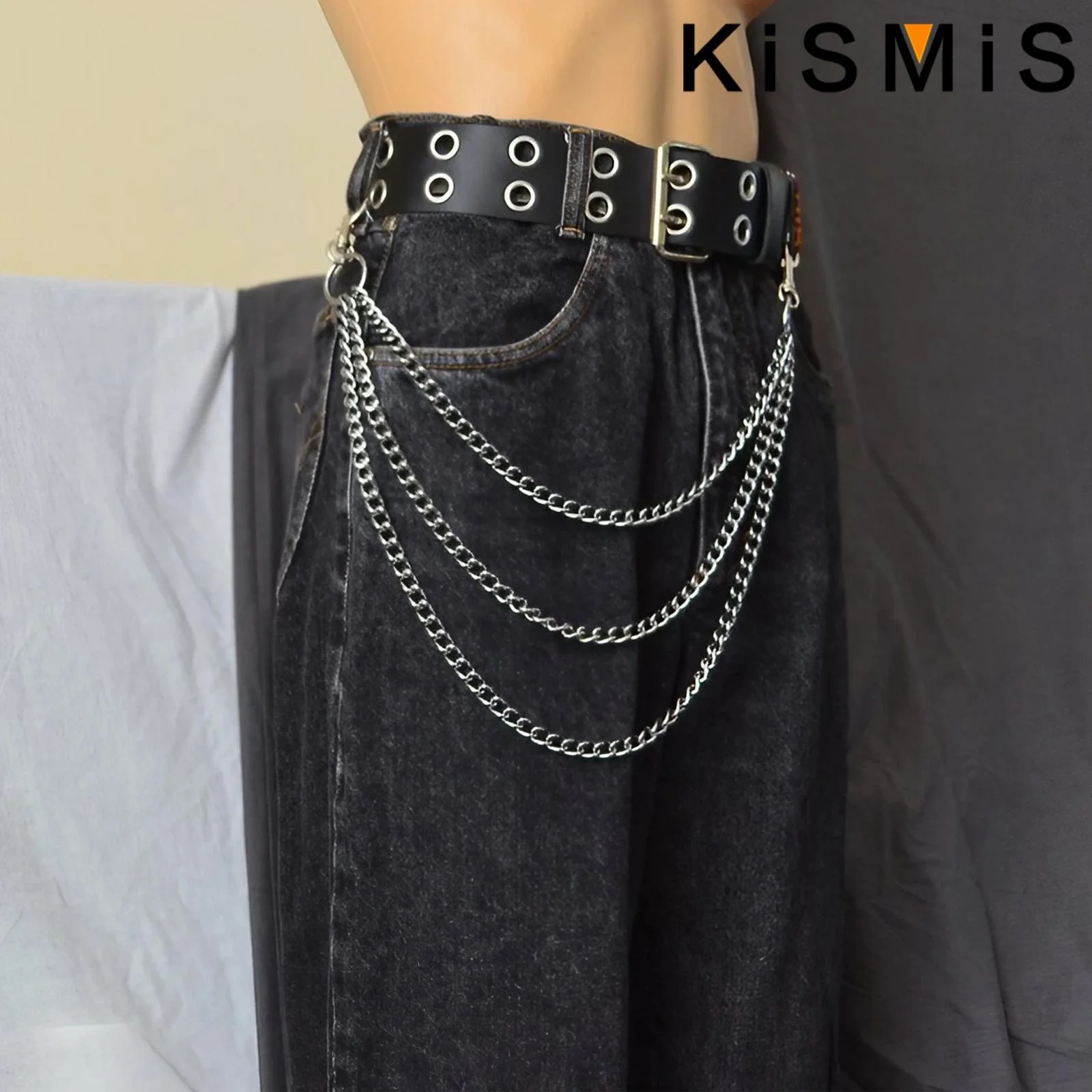 Unisex Silver Zinc Alloy Pants Chain Style D 5 Unisex Silver Zinc Alloy Pants Chain Style D - Image 5