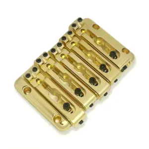Gold Finish 5-String Bass Bridge for Through-Body Installs 14 Sb2676d2facae41929eed0ae8df8a998eL