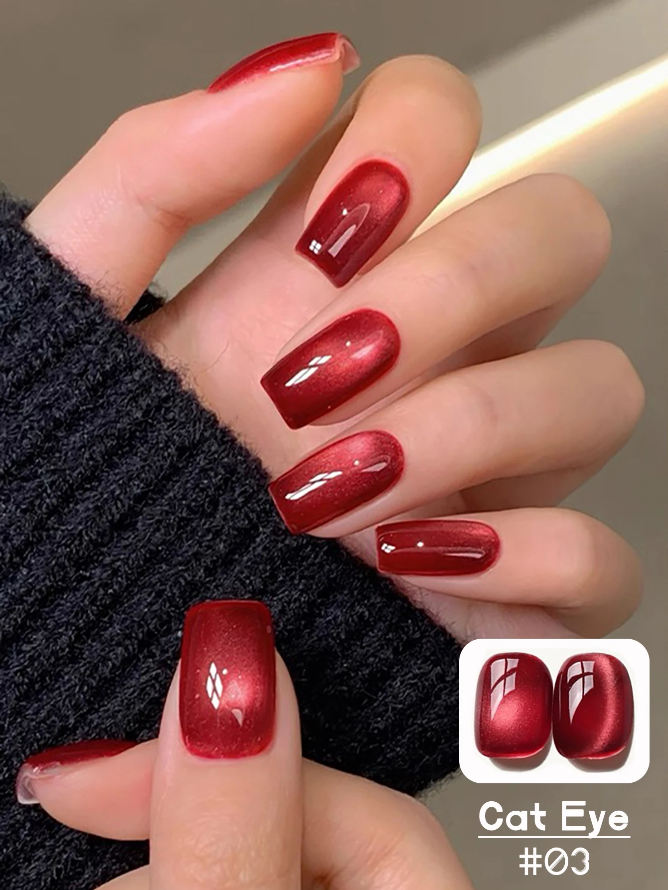 Cherry Wine Red Gel Nail Polish Set 8 Cherry Wine Red Gel Nail Polish Set - Image 8