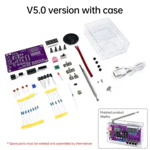 Transparent DIY FM Radio Kit with Digital Display 17 Sb323d7429dcb4f779a7433c38088851fb
