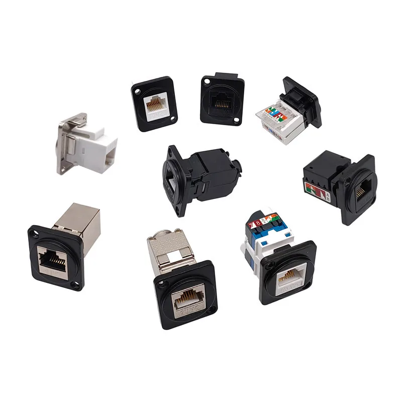 Set of 10 Panel-Mount RJ45 Ethernet Connectors 2 Set of 10 Panel-Mount RJ45 Ethernet Connectors - Image 2