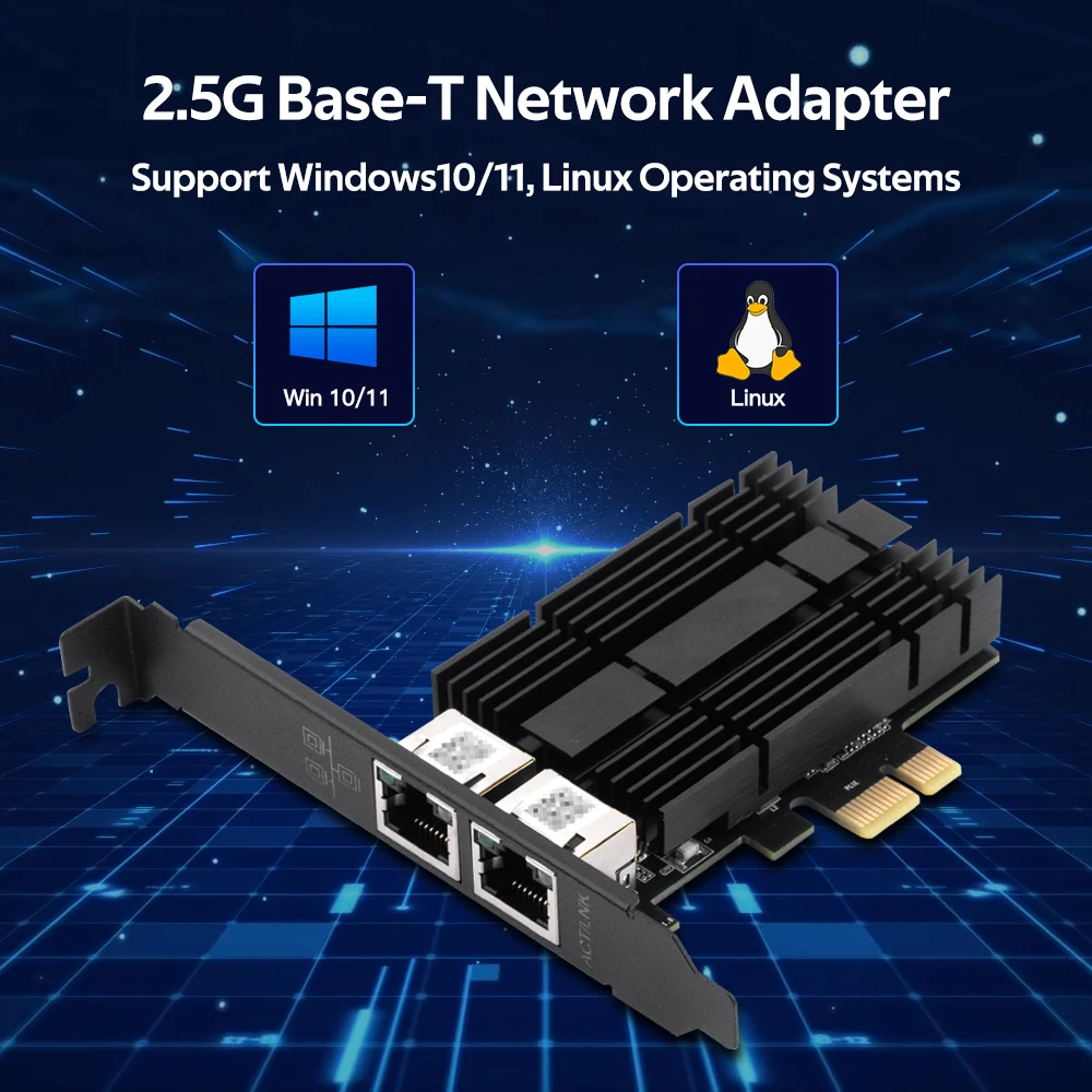 I226-V 2.5G Dual RJ45 PCIe Ethernet Adapter 6 I226-V 2.5G Dual RJ45 PCIe Ethernet Adapter - Image 6