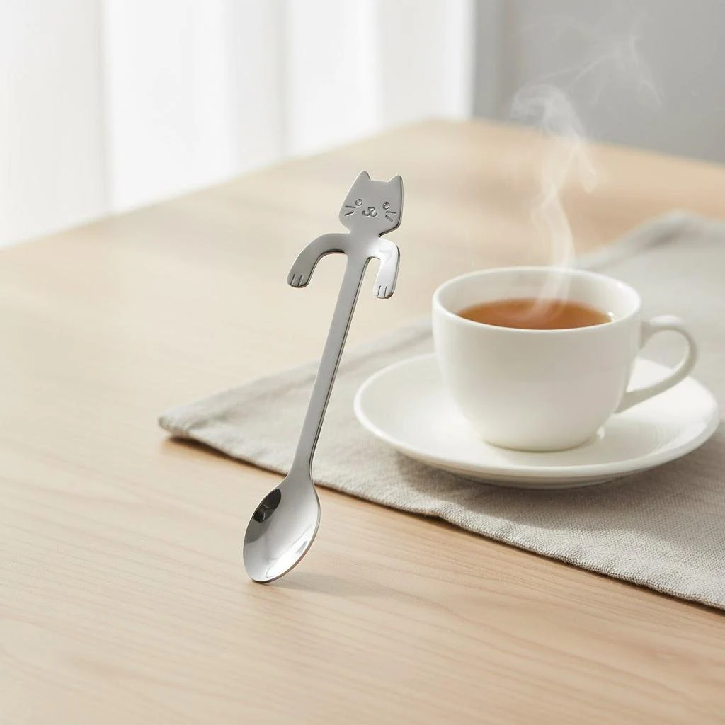 Stainless Steel Cat Coffee Spoon 10 Stainless Steel Cat Coffee Spoon - Image 10