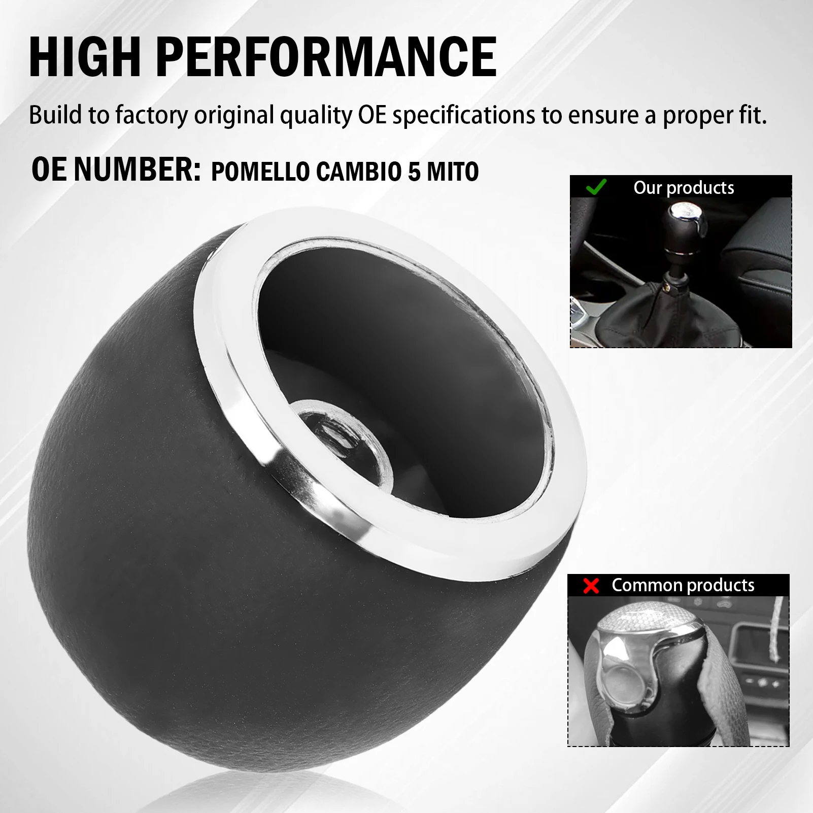 Alfa Romeo Mito 5-Speed Gear Shift Knob 6 Alfa Romeo Mito 5-Speed Gear Shift Knob - Image 6