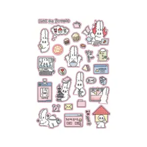 Kawaii Rabbit Stickers Set 9x13cm 14 Sb4fc0a8e4a45447da79205037e79da30A