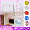 Vibrant Metallic Foil Swirl Decorations Set