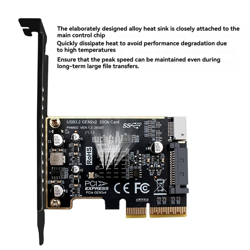 PCIe to USB 3.2 Type-E Expansion Card 20Gbps 4 PCIe to USB 3.2 Type-E Expansion Card 20Gbps - Image 4